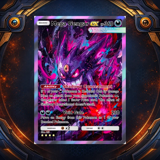 Custom Pokémon Gengar Art Gallery Pack (5 Cards)