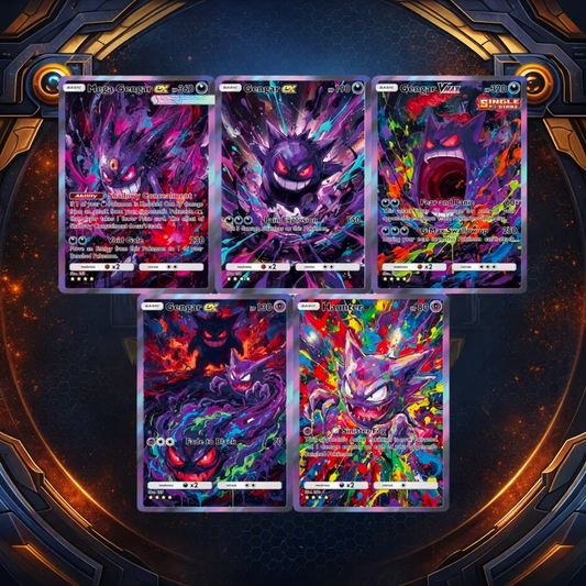 Custom Pokémon Gengar Art Gallery Pack (5 Cards)