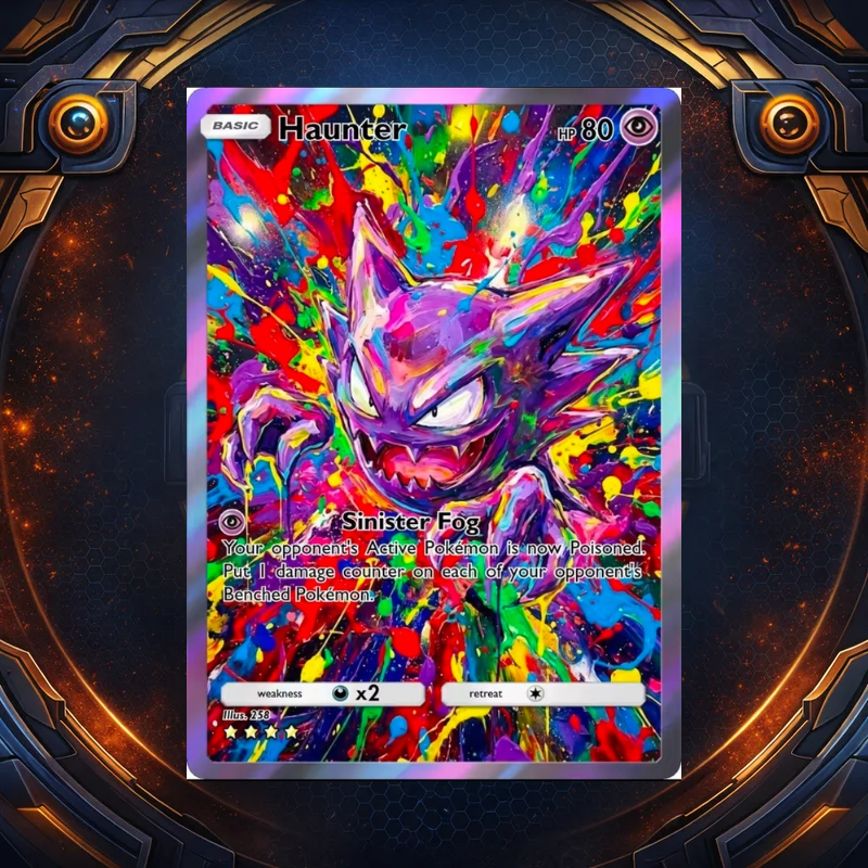 Custom Pokémon Gengar Art Gallery Pack (5 Cards)