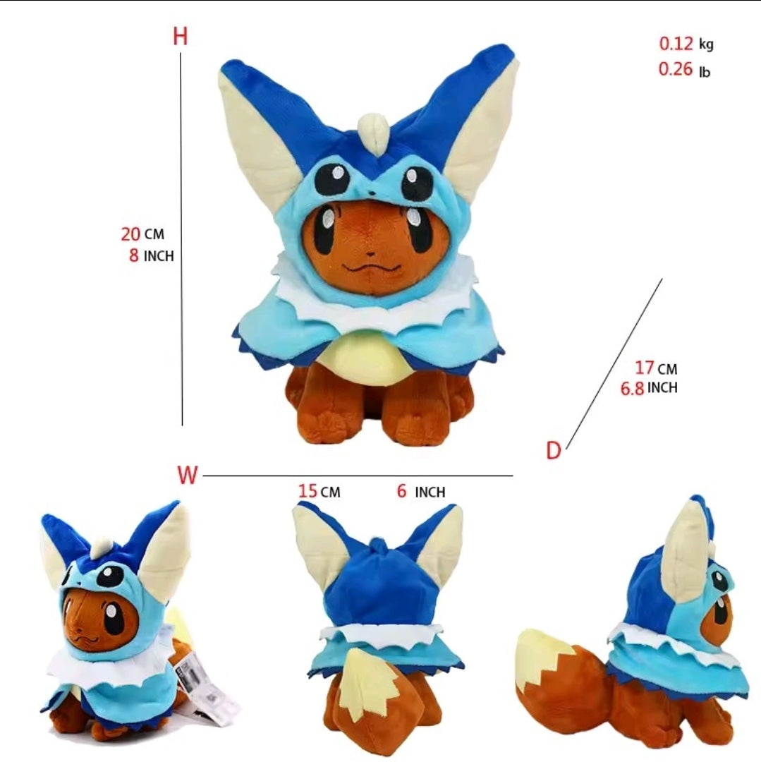 Pokémon Poncho Eeveelution Plush
