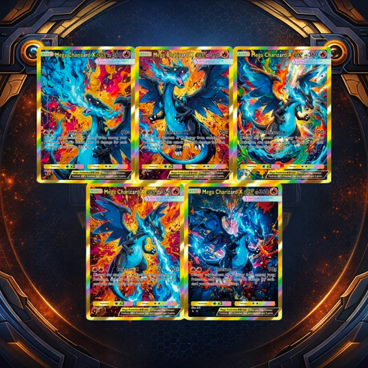 Custom Pokémon Charizard X Art Gallery Pack (5 Cards)