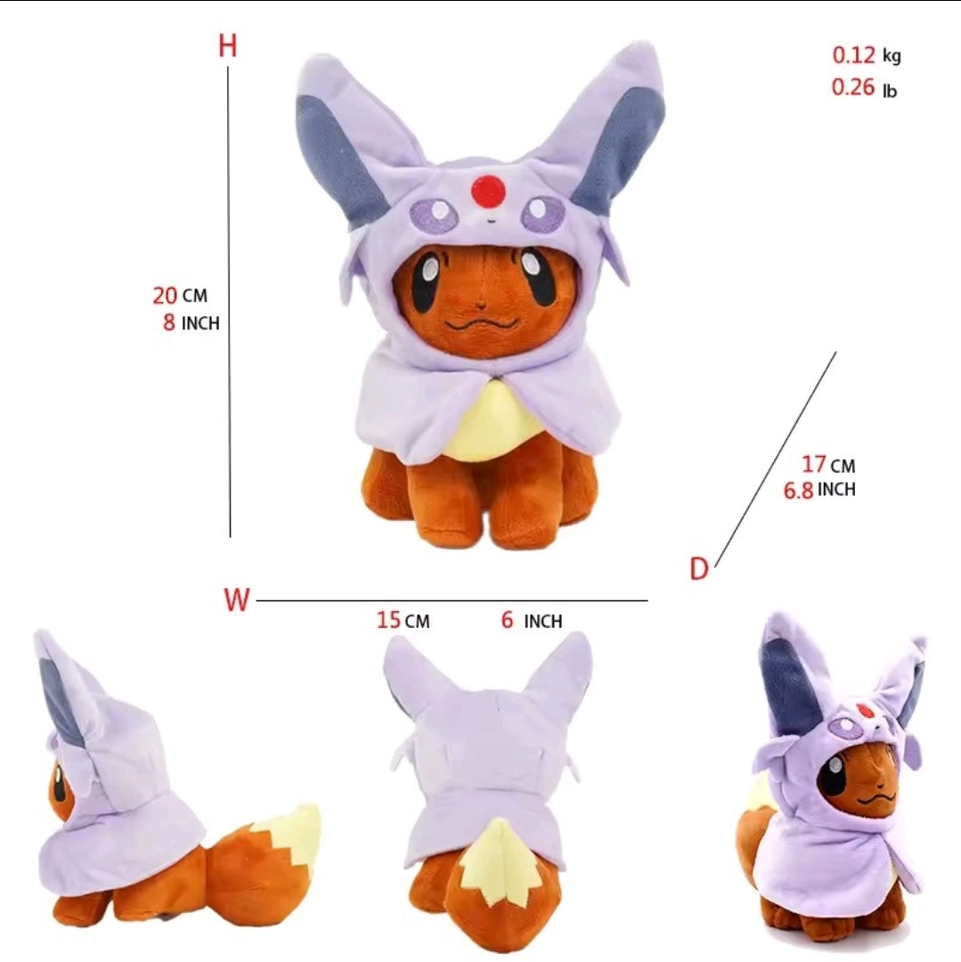 Pokémon Poncho Eeveelution Plush