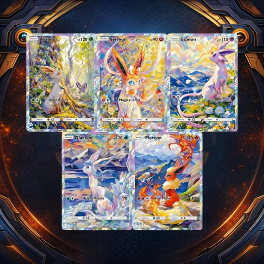 Custom Pokémon Eeveelution Art Gallery Pack (5 Cards)