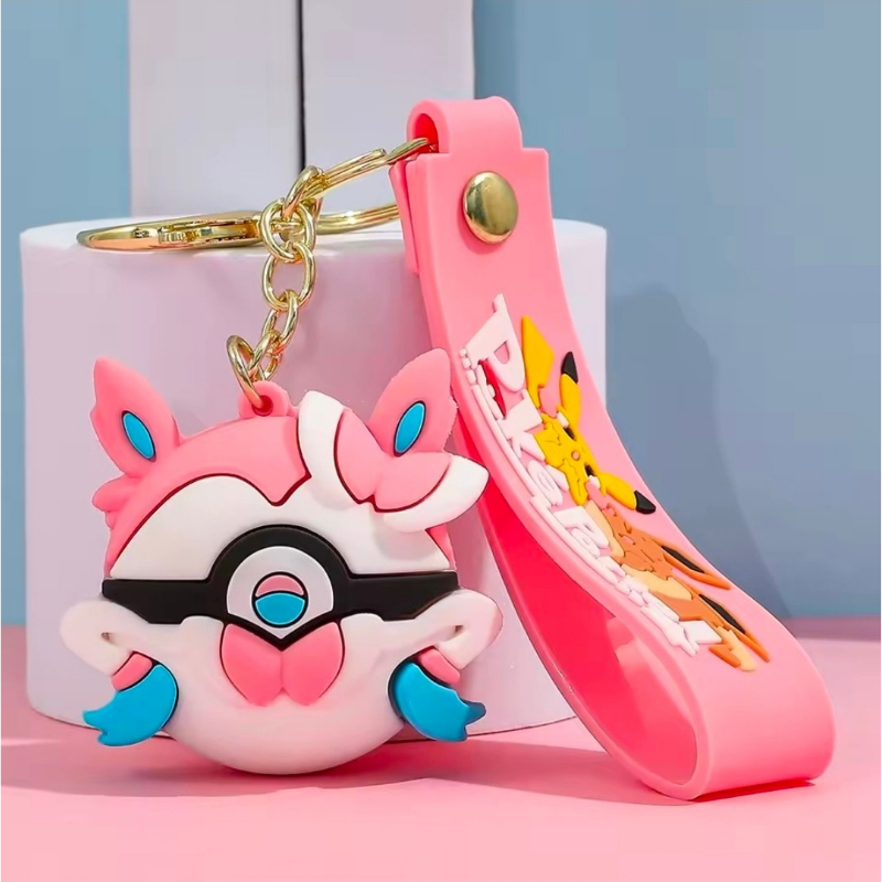 Eeveelution Pokéball Keychains