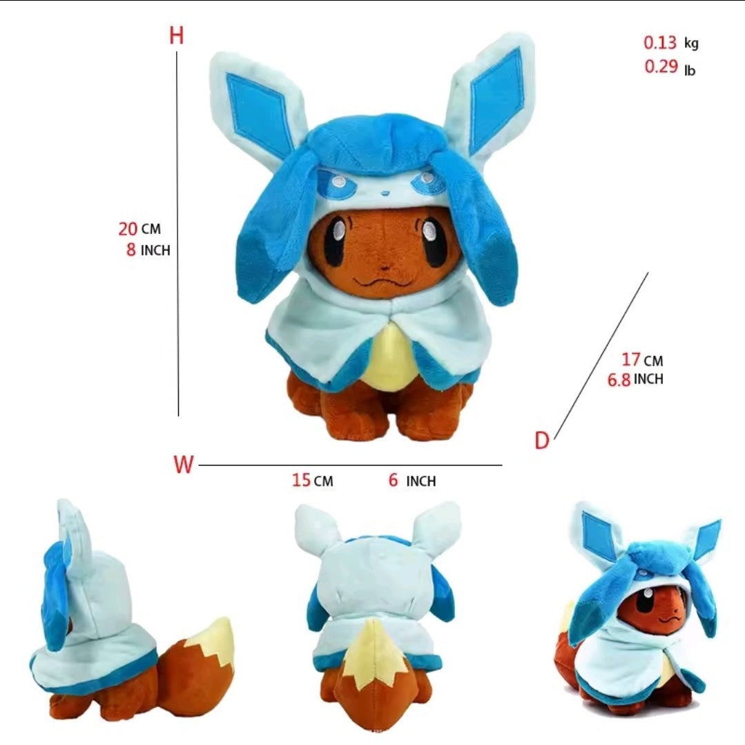 Pokémon Poncho Eeveelution Plush