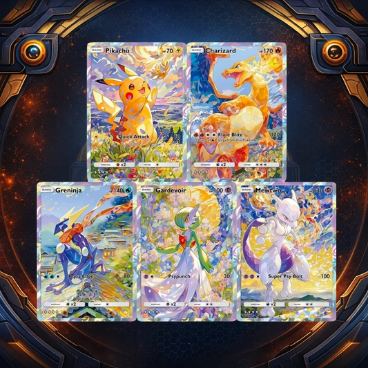 Custom Pokémon Art Gallery Pack (5 Cards)