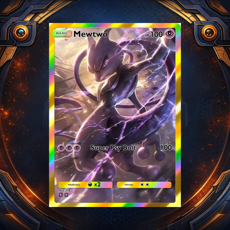 Custom Pokémon Mewtwo Art Gallery Pack (5 Cards)