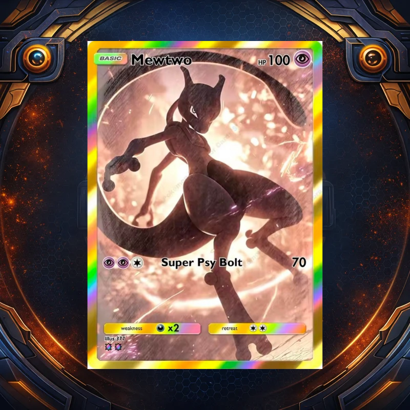 Custom Pokémon Mewtwo Art Gallery Pack (5 Cards)