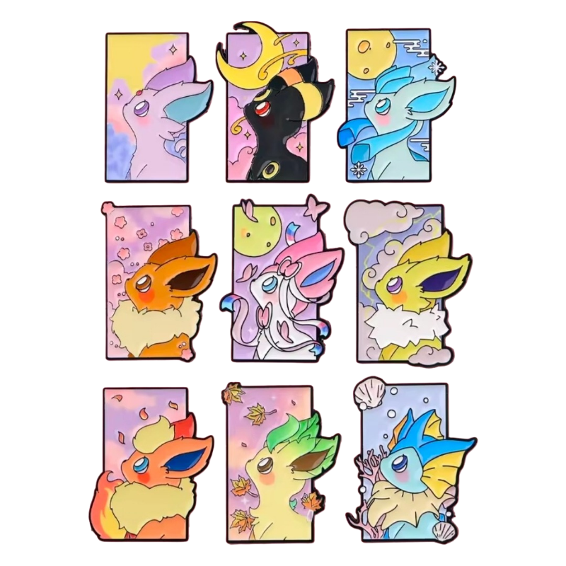 Enamel Eeveelution Pins - Pastel Series