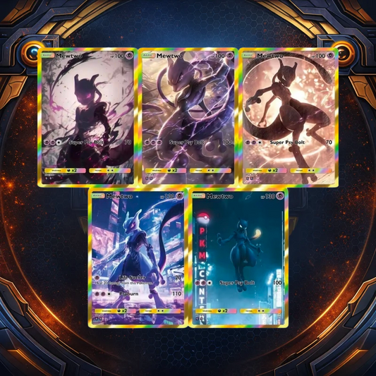 Custom Pokémon Mewtwo Art Gallery Pack (5 Cards)