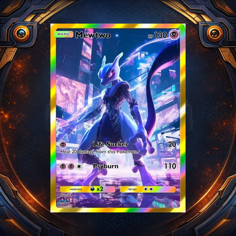 Custom Pokémon Mewtwo Art Gallery Pack (5 Cards)