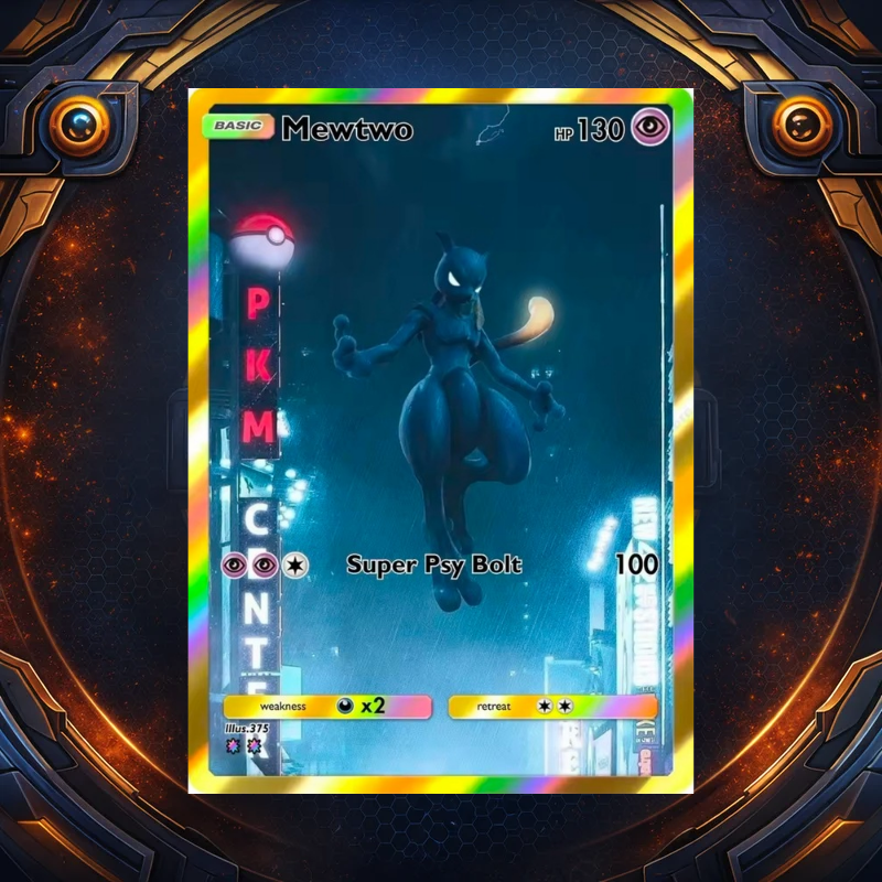 Custom Pokémon Mewtwo Art Gallery Pack (5 Cards)