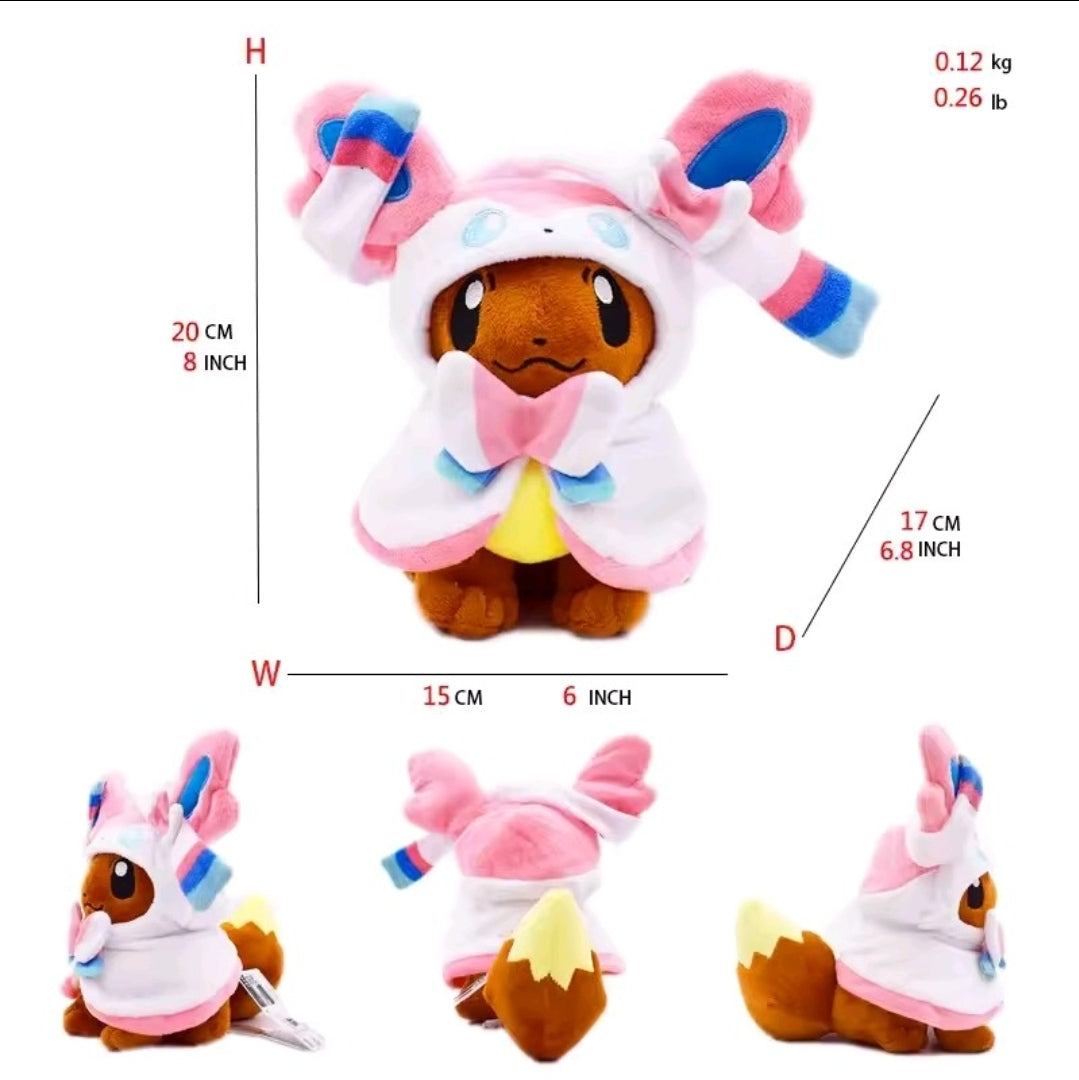 Pokémon Poncho Eeveelution Plush