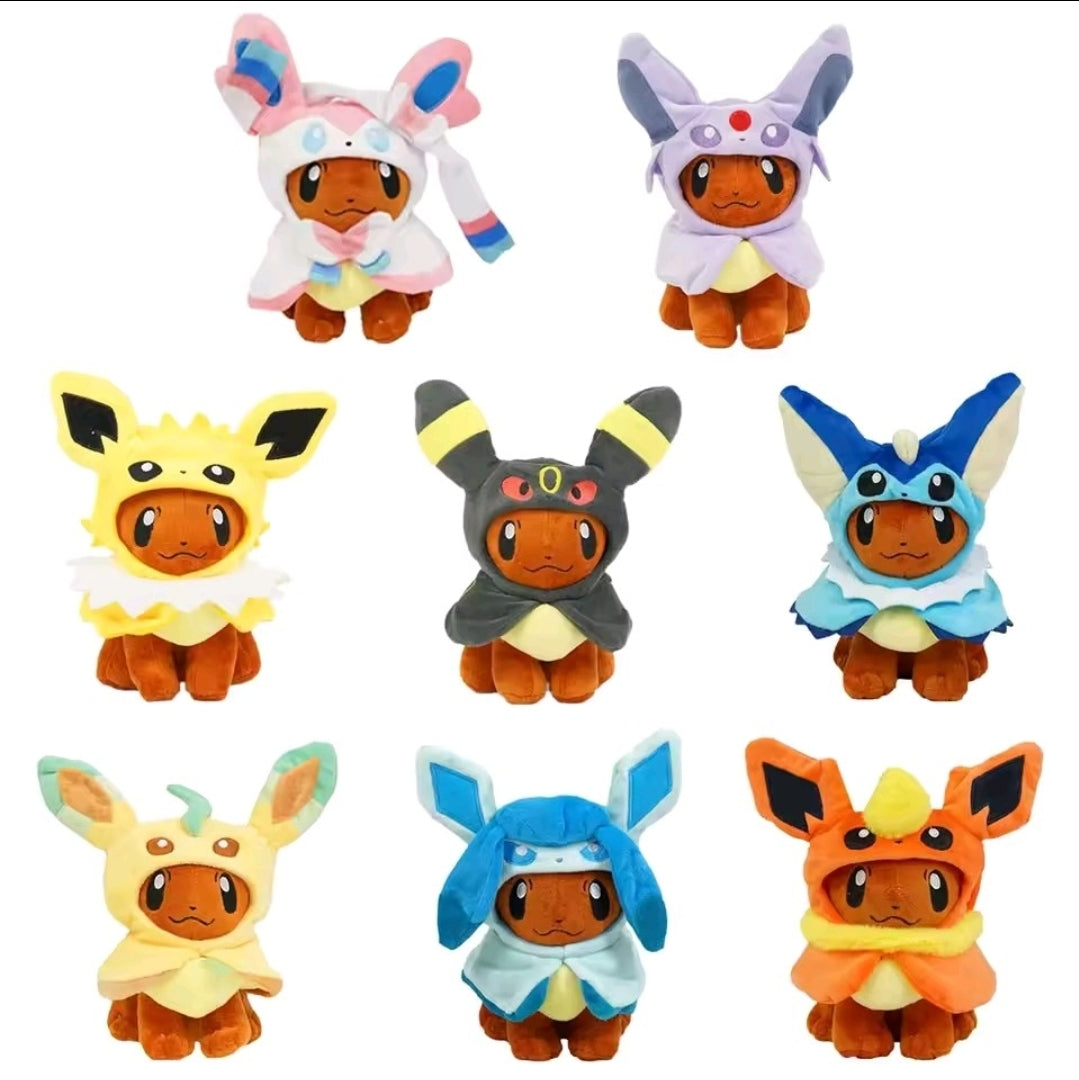 Pokémon Poncho Eeveelution Plush