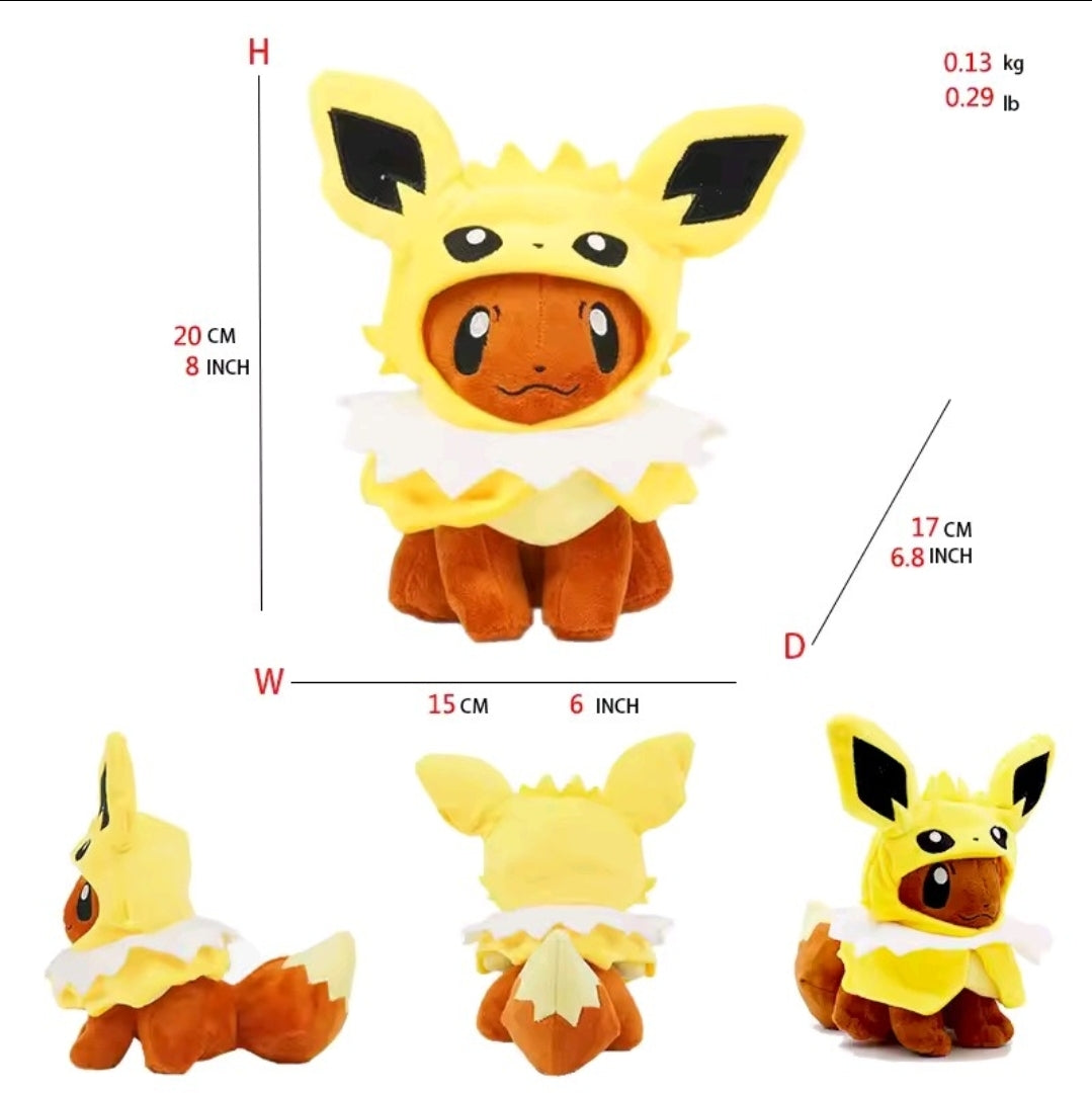 Pokémon Poncho Eeveelution Plush