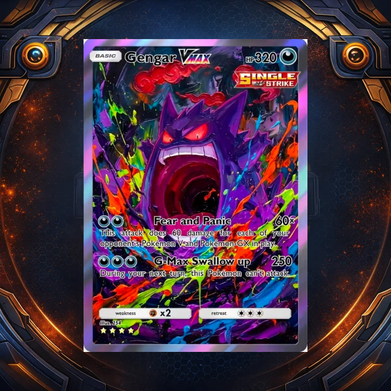 Custom Pokémon Gengar Art Gallery Pack (5 Cards)