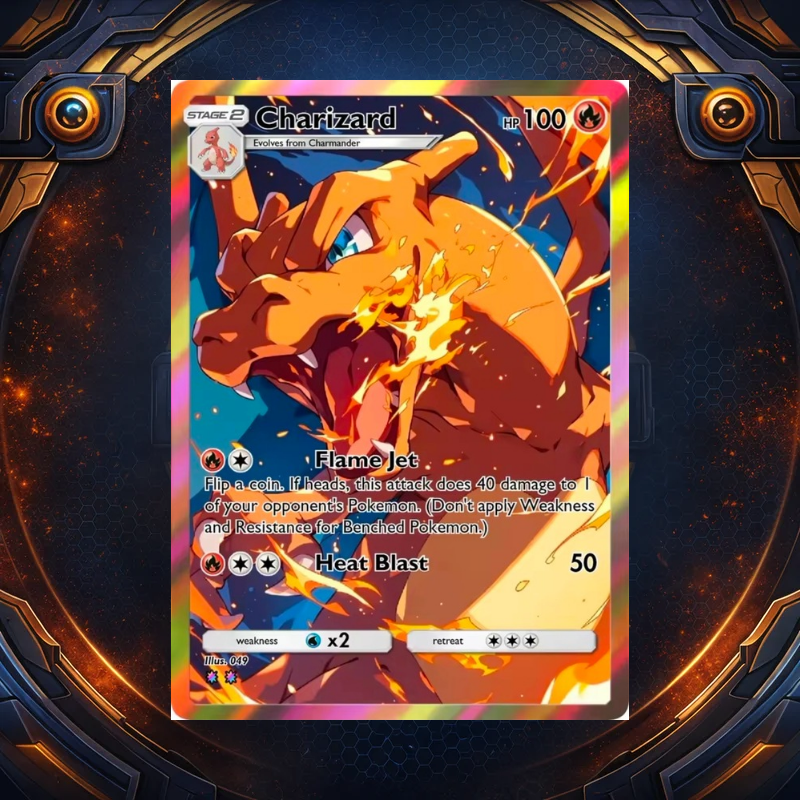 Custom Pokémon Charizard Art Gallery Pack (5 Cards)