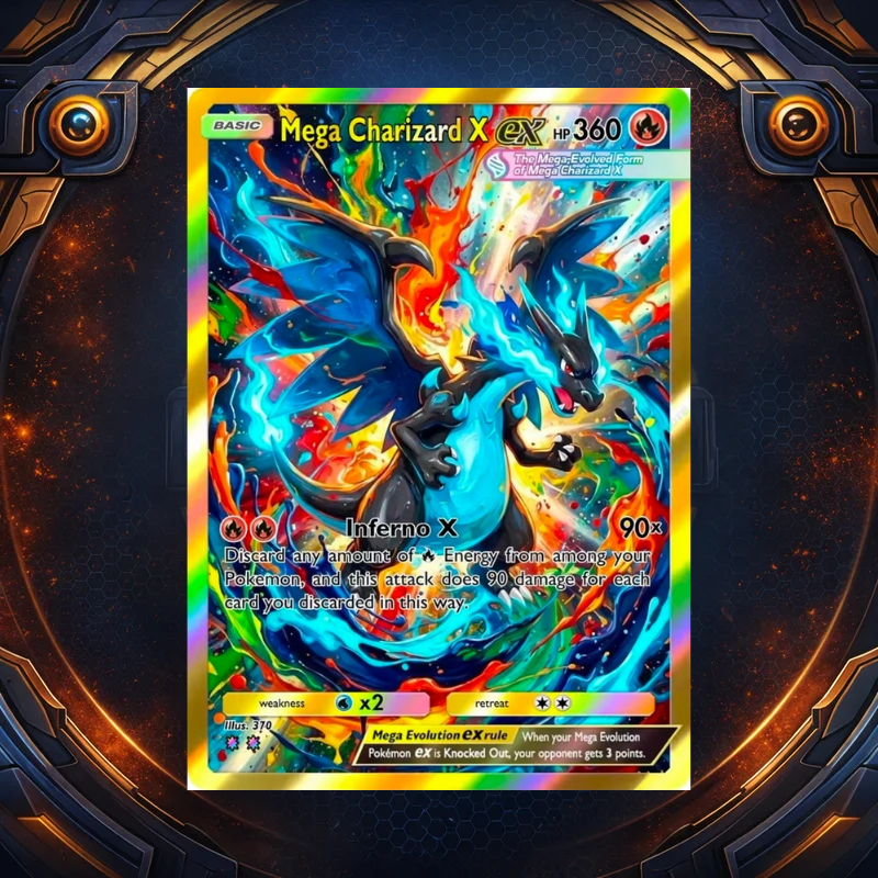 Custom Pokémon Charizard X Art Gallery Pack (5 Cards)